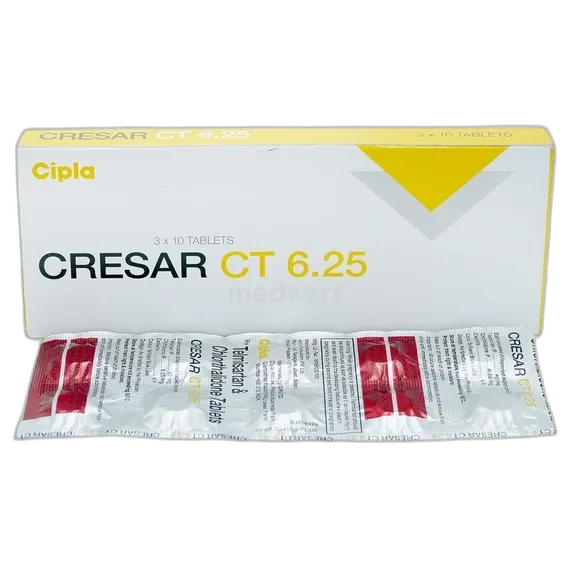 cresar ct 40/6.25mg tablet 10's